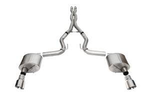 Corsa 2024 Ford Mustang GT Xtreme Cat-Back Exhaust Sys. 3.0in Dual Rear Exit w/4.5in Pro Series Tips - 21250