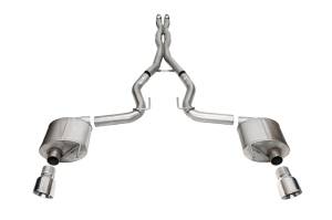 Corsa 2024 Ford MustangGT Sport Cat-Back Exhaust System 3.0in Dual Rear Exit w/4.5in Pro Series Tips - 21254