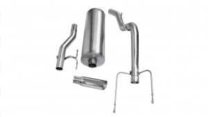 Corsa/dB 04-05 Dodge Ram Quad Cab/Short Bed 1500 4.7L V8 Polished Sport Cat-Back Exhaust - 24403