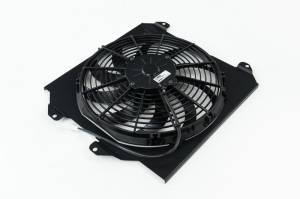 CSF - CSF 92-00 Honda Civic All-Aluminum Fan Shroud w/12in SPAL Fan - Black Finish - 2858FB - Image 1