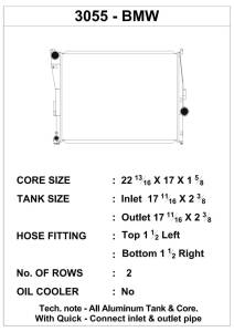 CSF - CSF 99-06 BMW 323i / 99-05 BMW 325i / 99-06 BMW 328i / 99-05 BMW 330i / 03-05 BMW Z4 Radiator - 3055 - Image 2