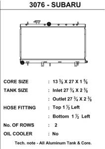 CSF - CSF 02-07 Subaru Impreza Radiator - 3076 - Image 2