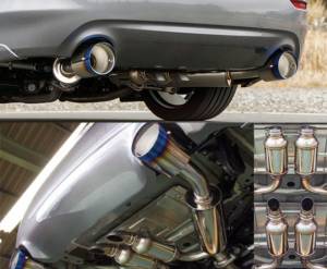 HKS - HKS Q50 VQ37 Dual Hi-Power Titanium Tip Catback Exhaust - 32009-BN005 - Image 2