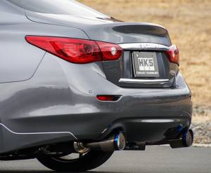 HKS - HKS Infiniti Q50 Hybrid VQ37 Dual Hi-Power Titanium Tip Catback Exhaust - 32009-KN001 - Image 1