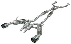 HKS - HKS Infiniti Q50 Hybrid VQ37 Dual Hi-Power Titanium Tip Catback Exhaust - 32009-KN001 - Image 2