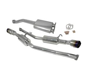 Injen 10-13 Hyundai Genesis Coupe 2.0L(t) 4cyl SS Exhaust w/ 76mm Y-Pipe Resonator/Molded SS Flanges - SES1386TT