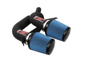 Injen - Injen 08-09 535i E60 3.0L L6 Twin intake & AMSOIL Filters Wrinkle Black Short Ram Intake - SP1130WB - Image 2