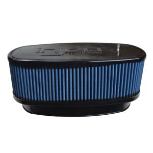 Injen NanoWeb Dry Air Filter 8.725x3.940 Oval neck w/ShurLok/10.375x5.590 Base/4.20 Tall - X-1089-BB