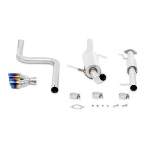 Mishimoto 14-16 Ford Fiesta ST 1.6L 2.5in Stainless Steel Resonated Cat-Back Exhaust w/ Burnt Ti - MMEXH-FIST-14RBT