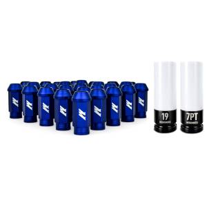 Mishimoto Aluminum Locking Lug Nuts M12x1.5 - 27pc Set - Blue - MMLG-15-27LBL