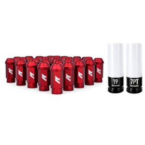 Mishimoto Aluminum Locking Lug Nuts M12x1.5 27pc Set Red - MMLG-15-27LRD