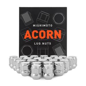 Mishimoto Steel Acorn Lug Nuts M12 x 1.5 - 24pc Set - Chrome - MMLG-AC1215-24CH